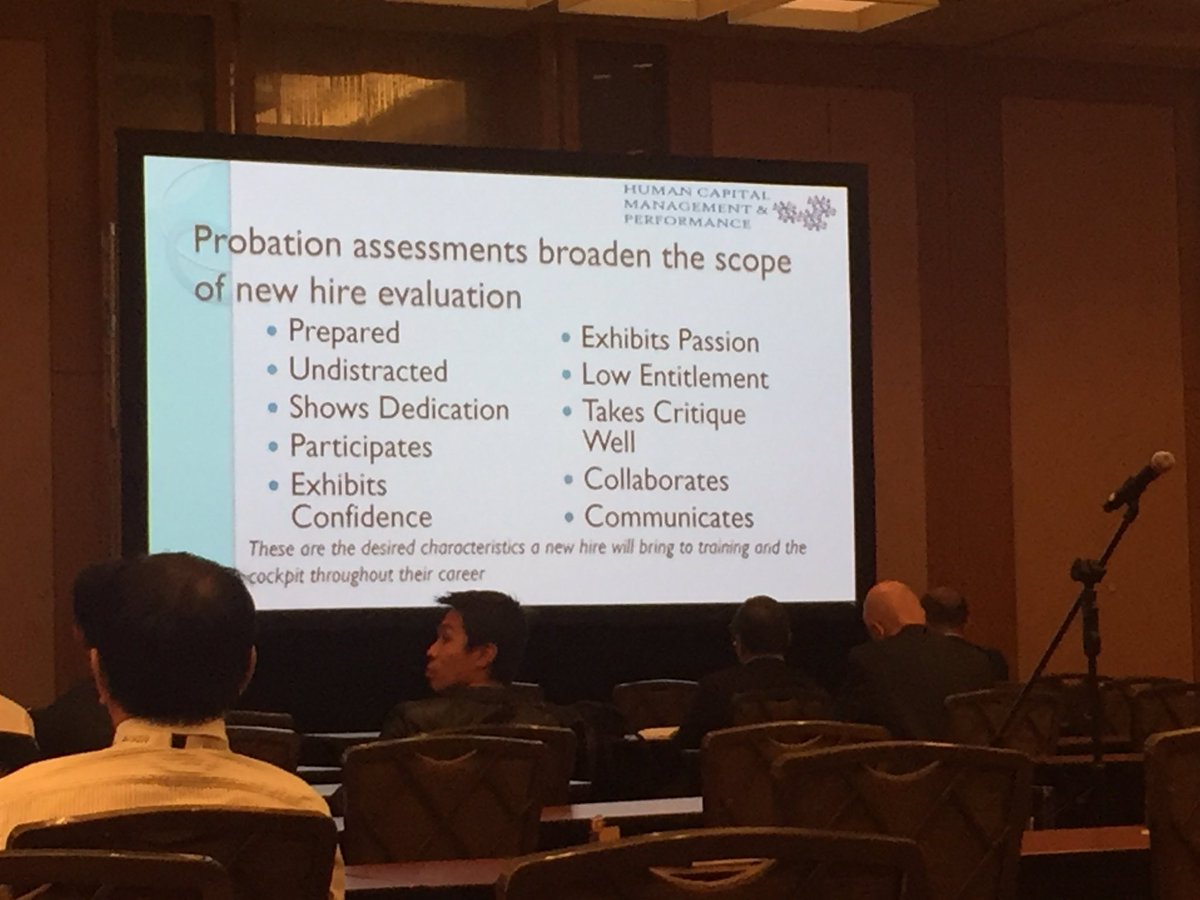 julieinthesky's tweet photo. Measuring pilot competencies in screening/new hire eval: Can we bring this to ab initio screening as well? Yes! #pilots #APATS2017 https://t.co/3opjqeEpk8