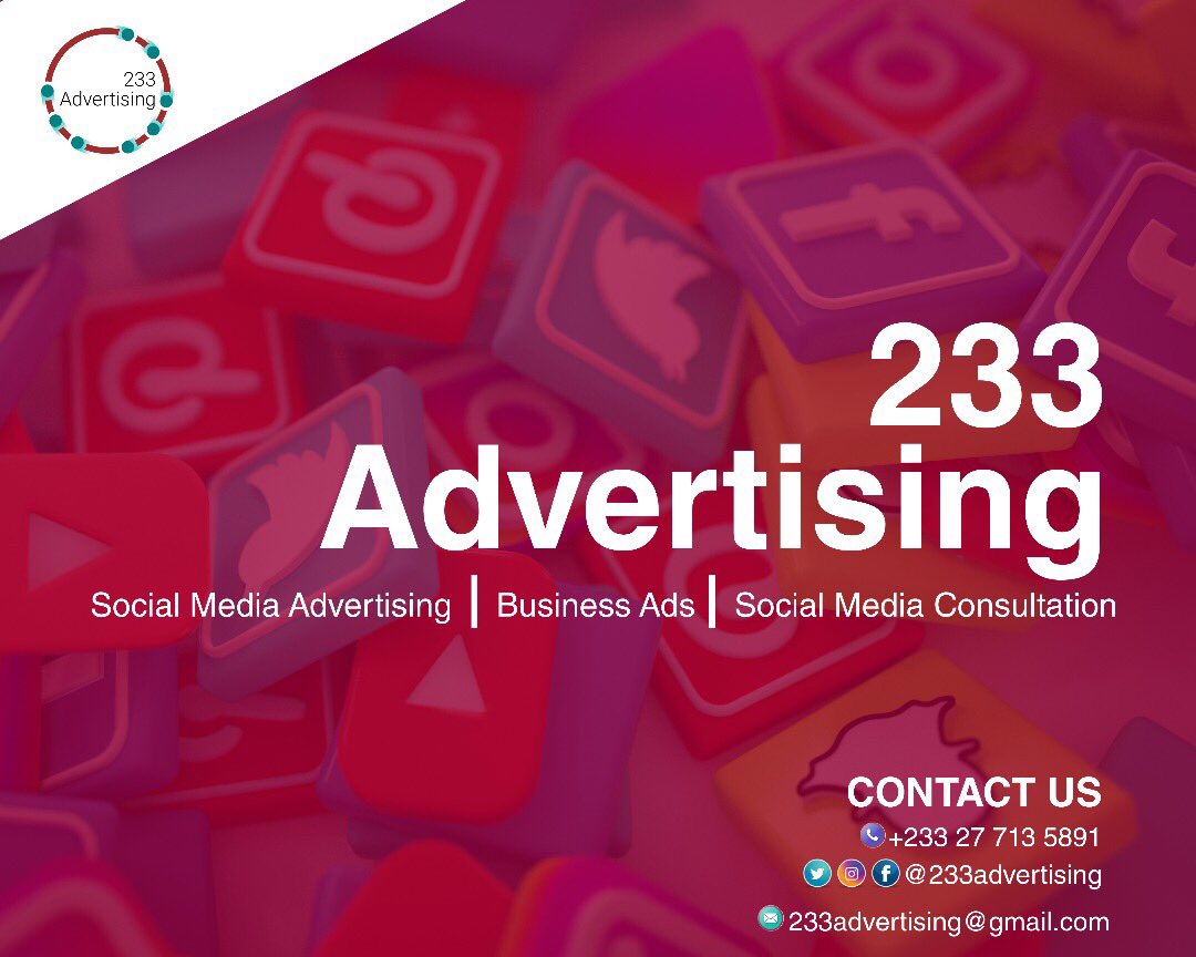 233Advertising's tweet photo. Advertise your products, services and events with us
☎ 0277135891

Follow @233advertising on Facebook, Instagram &amp; Twitter 

#233advertising https://t.co/svsYe0OBoy