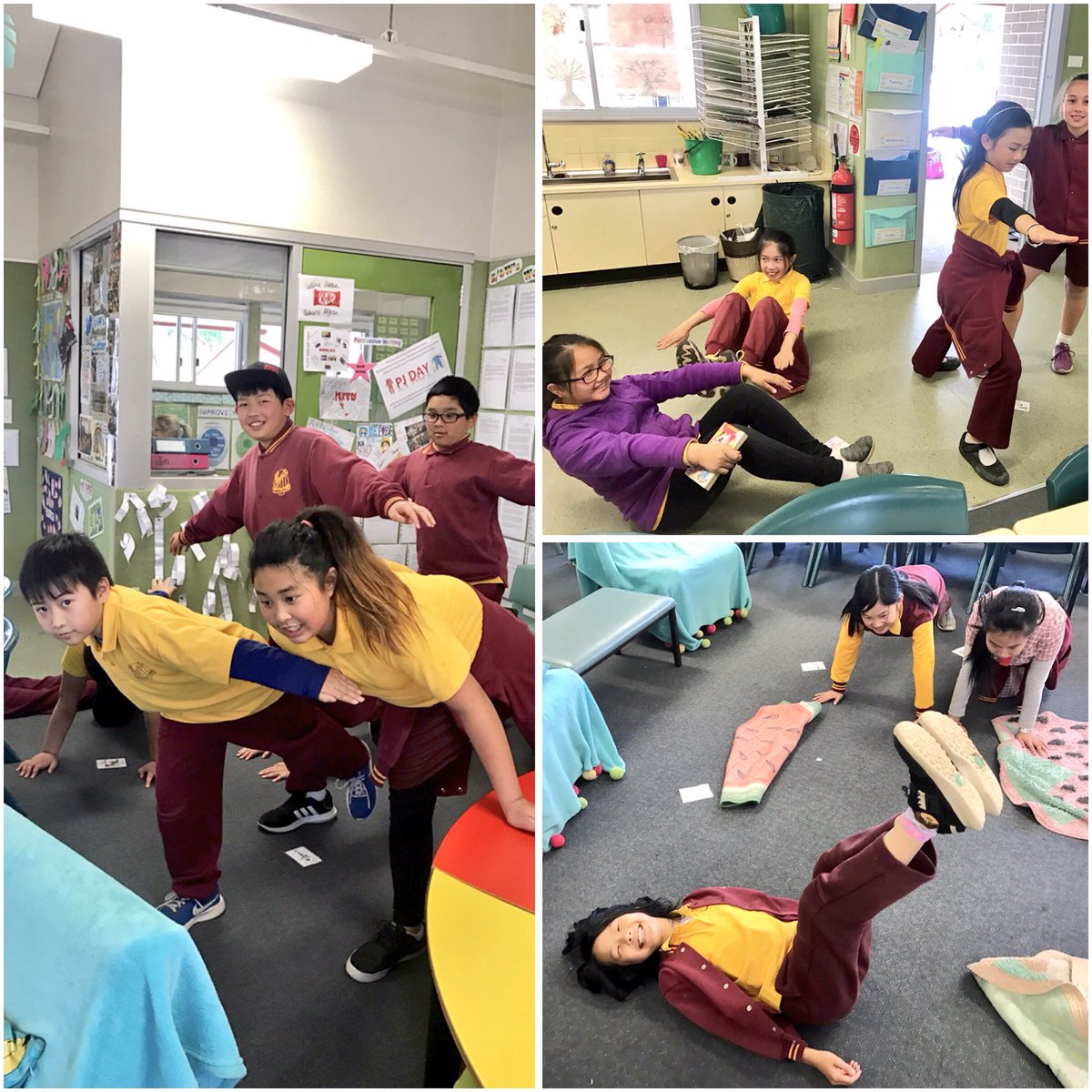 Nothing like a bit of indoor yoga to keep us mindful and active on a windy Tuesday #yoga #healthymindsandbodies <a href="/LansvalePS/">Lansvale PS</a> @MarkDiamondLPS