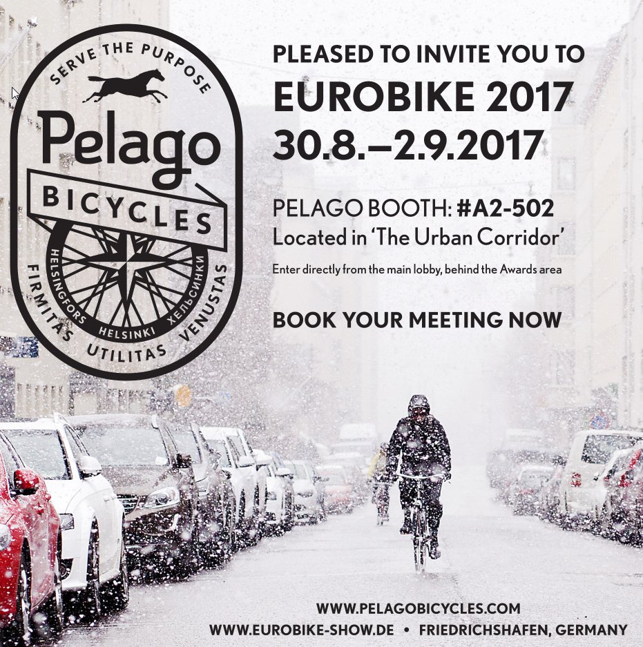 PelagoFR's tweet photo. See u in EUROBIKE: Booth A2-502! @pelagobicycles #pelagofr @MMonbadon @nibbeli https://t.co/Nv0va1nFQD