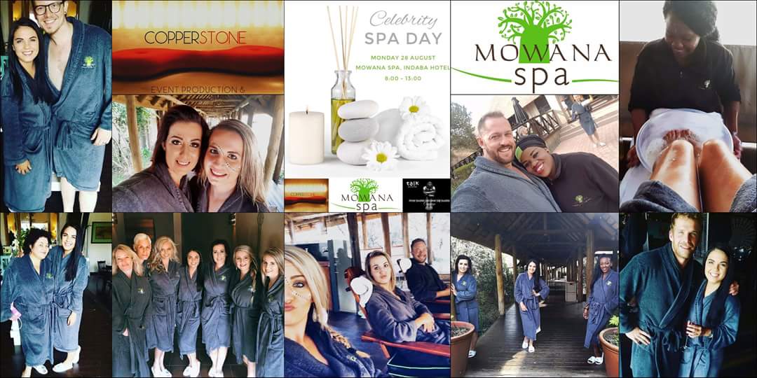 Thank you <a href="/MowanaSpa/">Mowana Spa</a>  <a href="/IndabaHotel/">Indaba Hotel</a> for hosting our 2nd annual #CelebritySpaDay. Fantastic spa therapists, great food and bubbly!