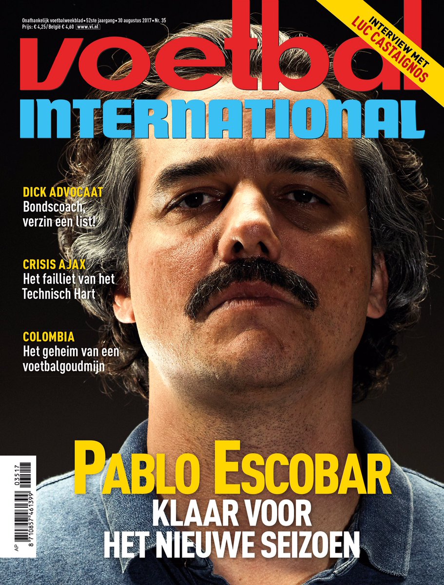 Opvallende VI deze week 😉.    #Narcos #Netflix
Met o.a. een geweldig verhaal over Colombiaans voetbal. 
<a href="/VI_nl/">Voetbal International</a> <a href="/NetflixNL/">Netflix NL</a>