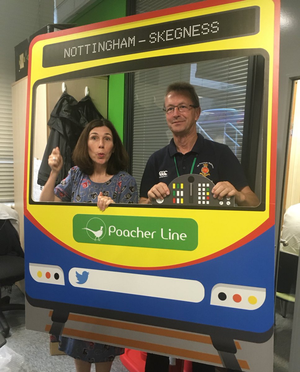 _Kaye_R's tweet photo. Looking forward to some train selfie fun on Friday at Nottingham station - trial run in the office complete π#CommunityRail #modelstaff https://t.co/quFuORo8cr