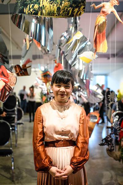 Congratulations to Kerry Ann Lee on the opening of Fruits of the Backwater <a href="/PatakaArtMuseum/">Pataka Art + Museum</a> . What a sweet pic! So looking forward to this!