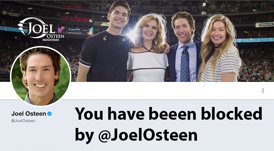sissyroxx's tweet image. Jesus said:
"Ask and Ye shall be blocked"
#EvangelicalBible
@JoelOsteen