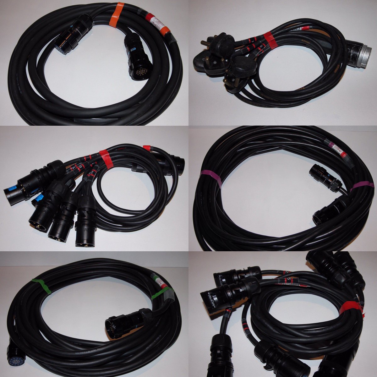 Range of Socapex available to hire from PLE. 2.5mm cores, 16 and 15amp fan in/outs #socapex #lighting #hire #event