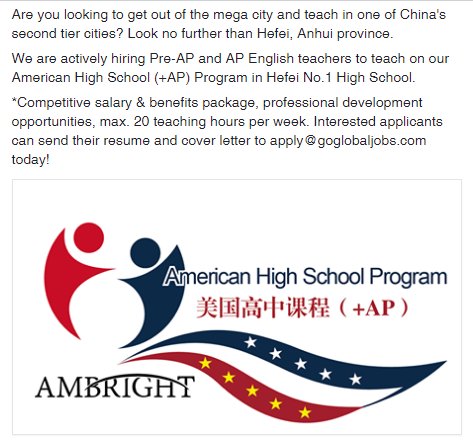GoGlobal_Jobs's tweet photo. Teaching vacancies for the upcoming school year: https://t.co/PXyXafDpWR