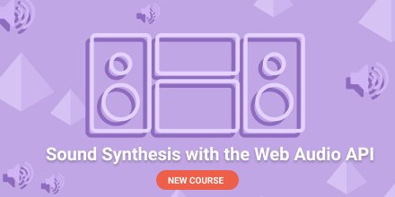 sitepointdotcom's tweet image. New course! Sound Synthesis with the Web Audio API - buff.ly/2ggMaeA #audioapi