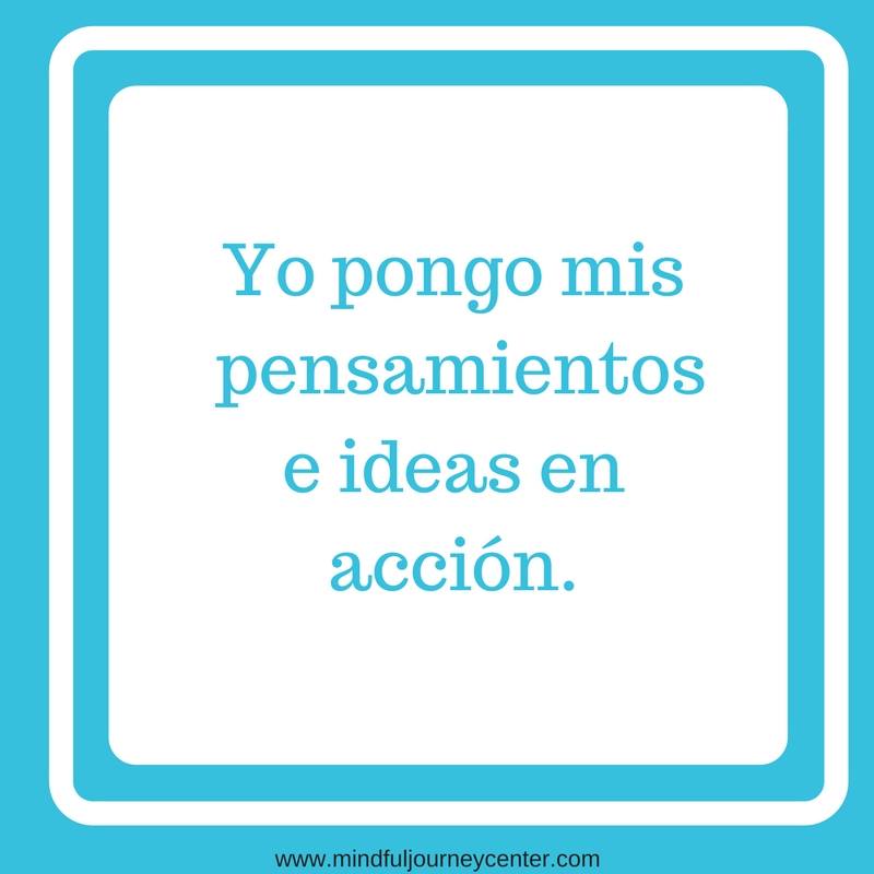 Irenetherapist's tweet photo. Reflexión del día. 😊#reflexióndeldía. Yo pongo mis pensamientos e ideas en acción. https://t.co/SQpnYTy0Ux