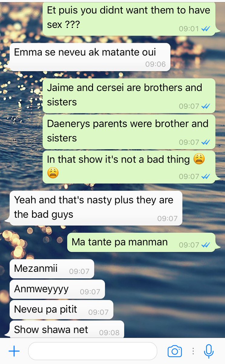 Emma Laham (@EmmaLaham): Incest is ok only for Jon and Dany baephew