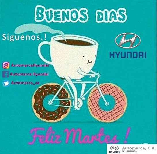Automarca_CA's tweet photo. #buenosdias #goodmorning #buenamañana #excelentemañana #felizmartes #automarca #hyundai #comprometidos #contigo #siguenos https://t.co/CmQuUIoqgr