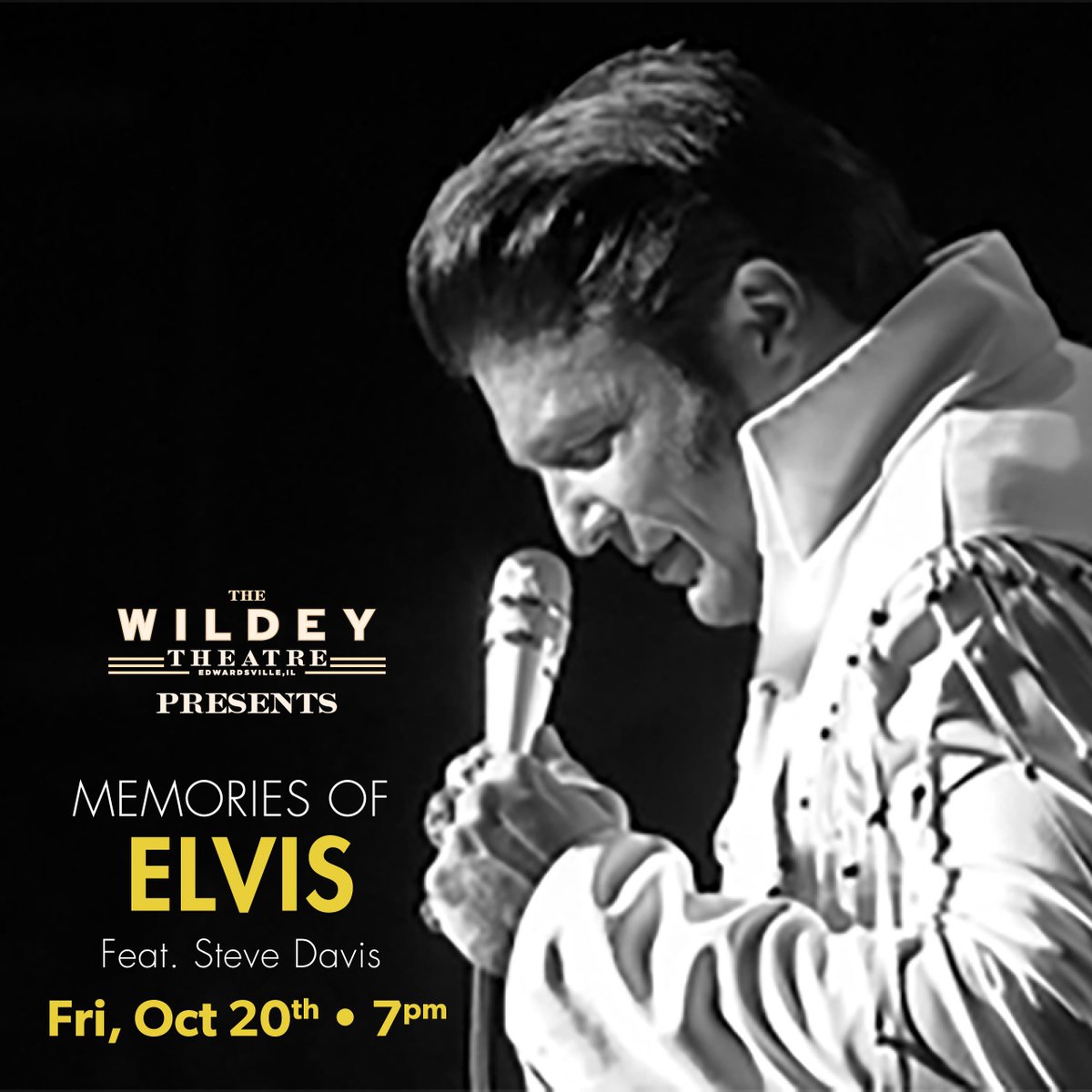 The very popular Memories of ELVIS with Steve Davis returns to the Wildey Theatre! #Wildey #Elvis