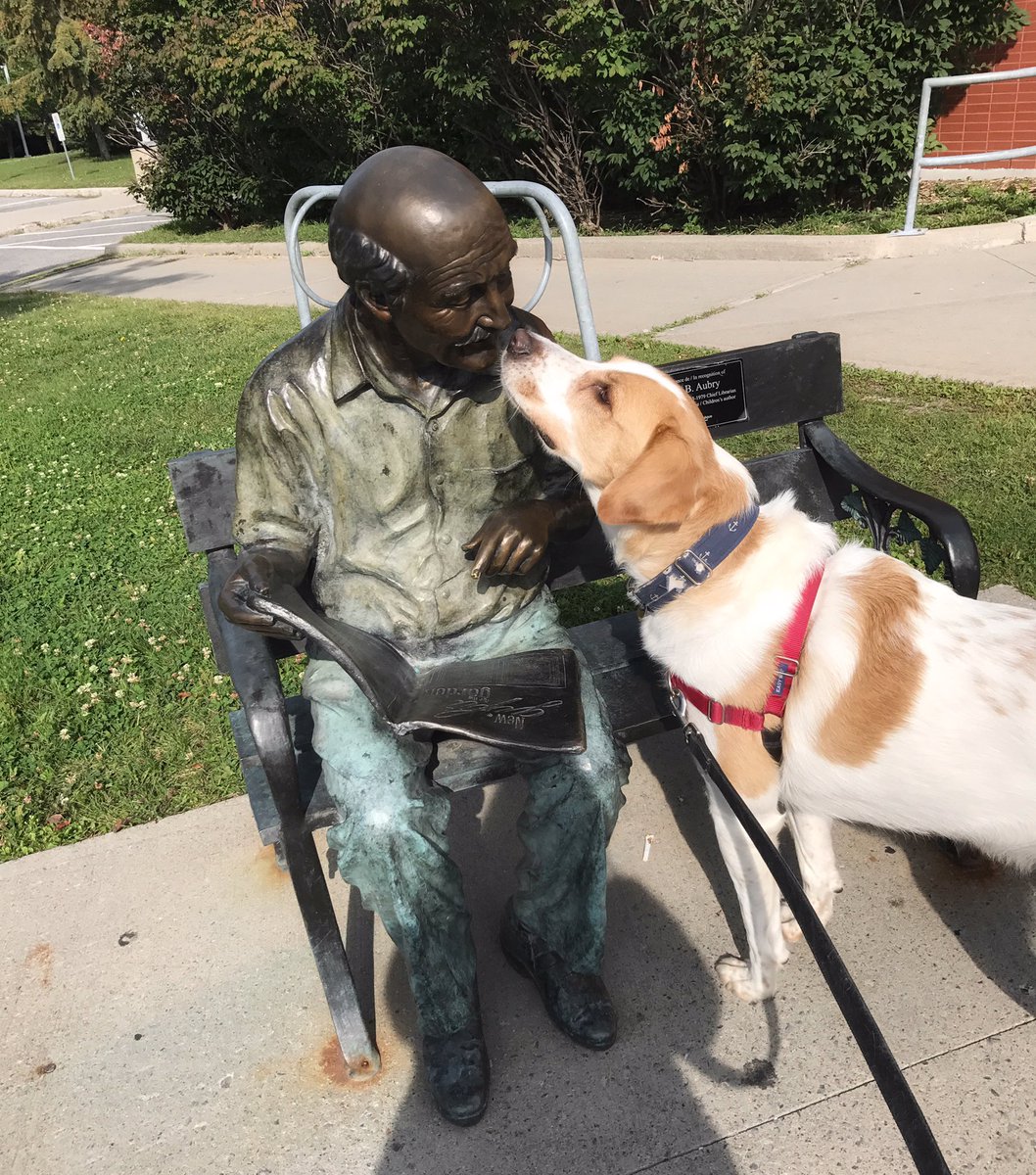 nickerpot's tweet photo. George enjoyed his story time with Mr. Aubrey today. @opl_bpo #booklove #dogearedpages https://t.co/qLhQQZLfSI