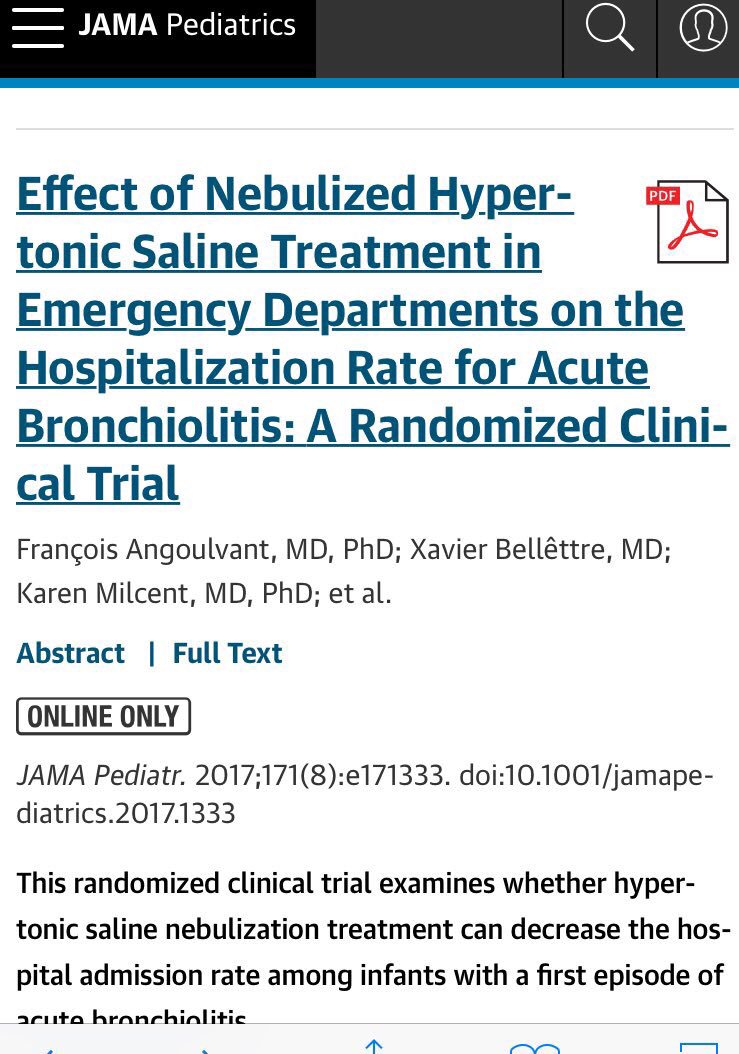 Nail in the coffin for hypertonic saline and bronchiolitis?