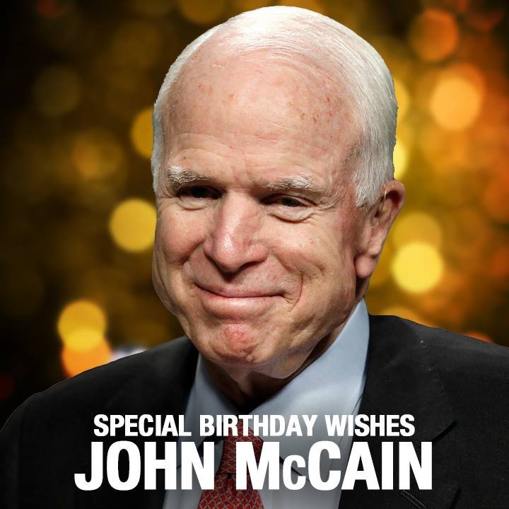 Happy 81st birthday to U.S. Senator John McCain! 