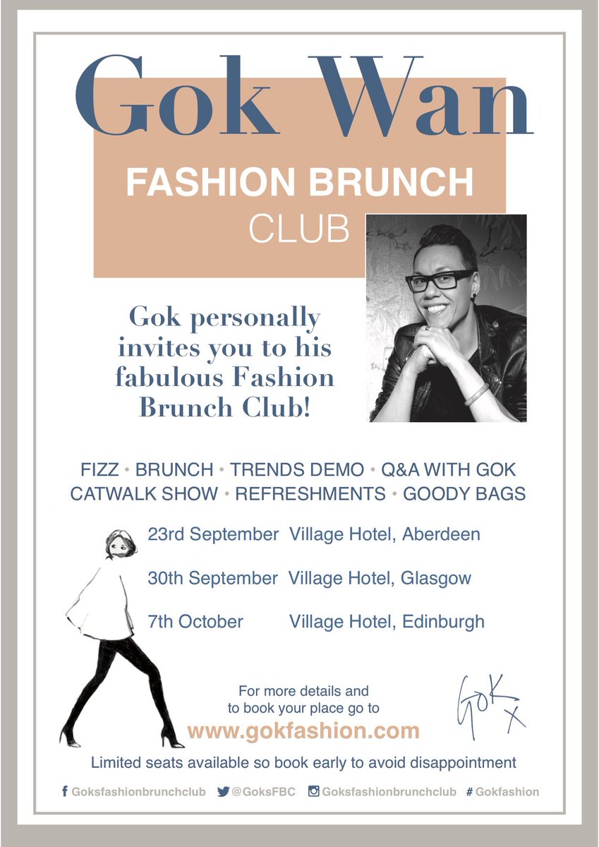 Looking forward to this event soon <a href="/Village_Hotels/">Village Hotels</a> Edinburgh, Glasgow &amp; Aberdeen. Tix gokfashion.com