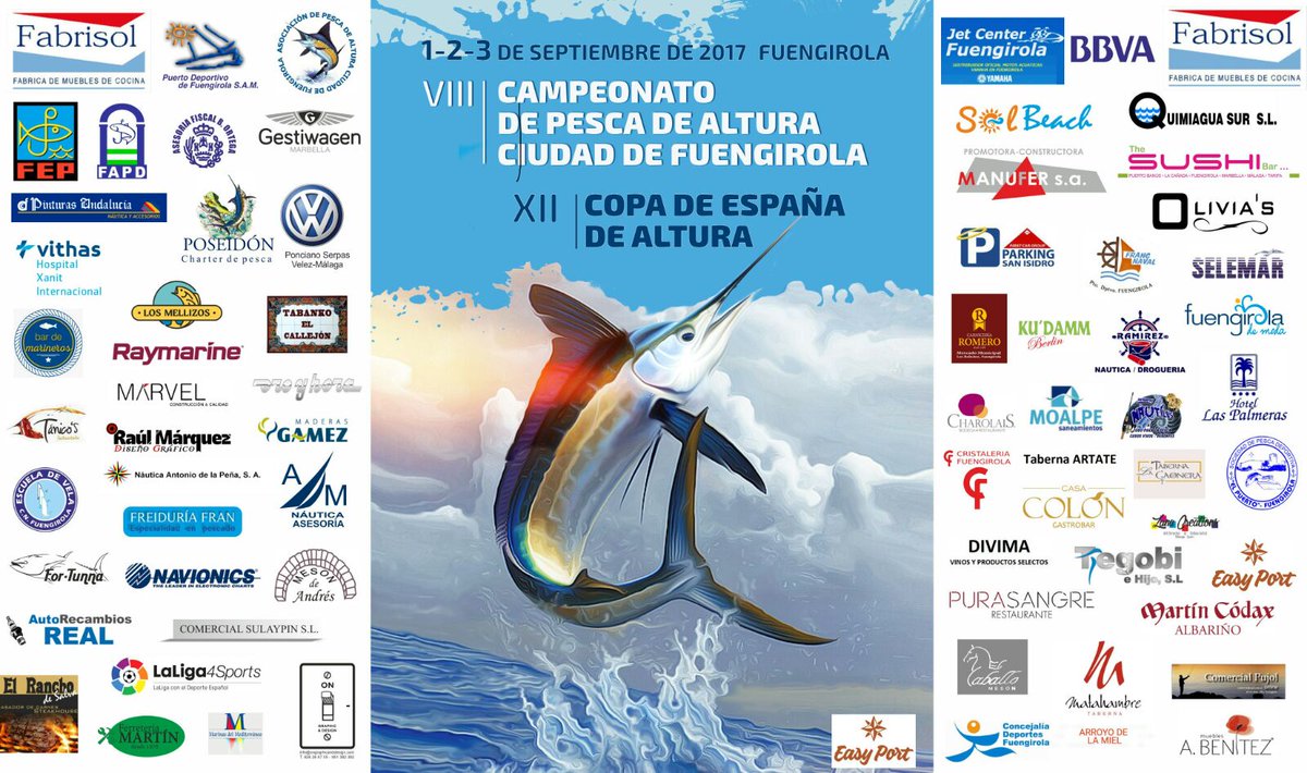 AnaMula1's tweet photo. Y este jueves arranca el Campeonato de Pesca de Altura "Ciudad de Fuengirola". Se dan cita más de 200 pescadores #FuengirolaesDeporte https://t.co/MKolTQ24nA