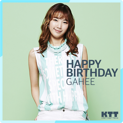 kpoptweettrend's tweet photo. [KPOP BIRTHDAY] Happy Birthday to #Taurine’s Gahee! #HappyGaheeDay https://t.co/FqZiE1HGTT