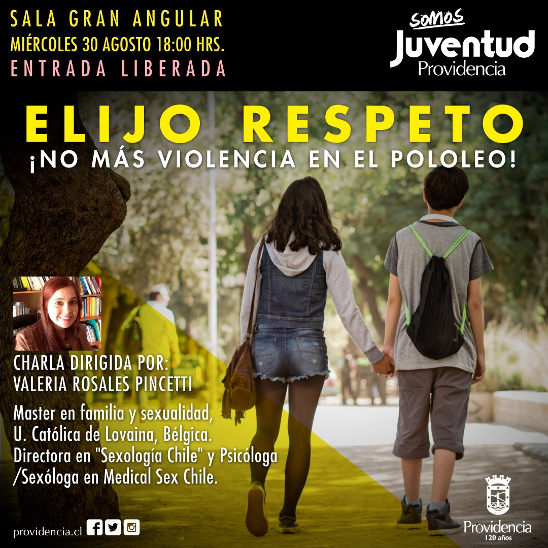 Muni_provi's tweet photo. @JuvProvidencia invita a: Charla/Conversatorio sobre violencia en el pololeo "Elijo Respeto". 🙅🏻‍♀️🙍🏼‍♂️MAÑANA, 18 horas, Manuel Montt 101. https://t.co/csHzmbRxHH