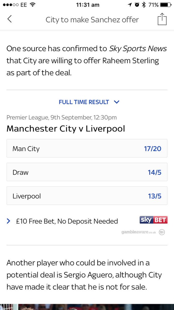 Mr_HMCR's tweet image. As if @ManCity would sell @sterling7 or @aguerosergiokun for Sanchez. #BackwardsStep