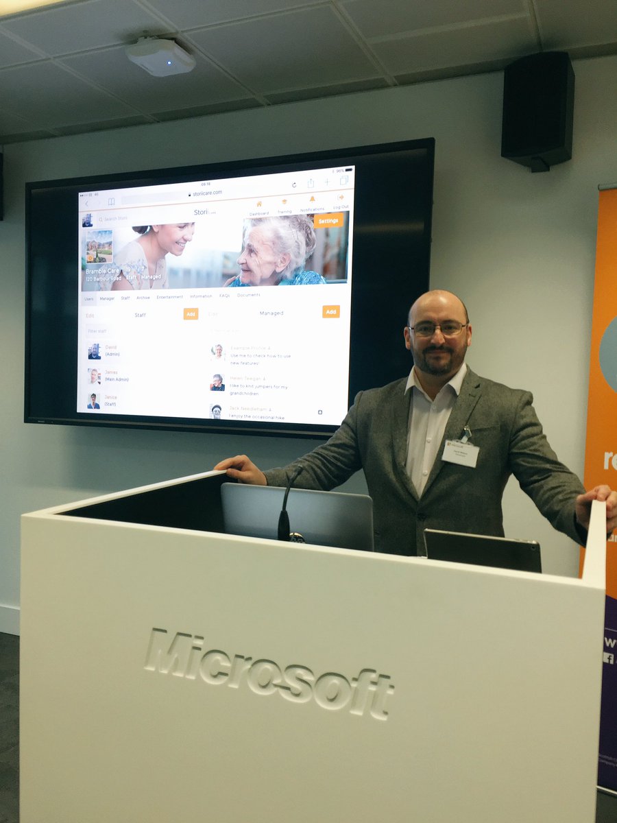 StoriiCare's tweet photo. Great event by @AberlourCCT today! A lot of interesting ideas @MSFTScotland #solveitwithtech https://t.co/uY7GGcpZqd