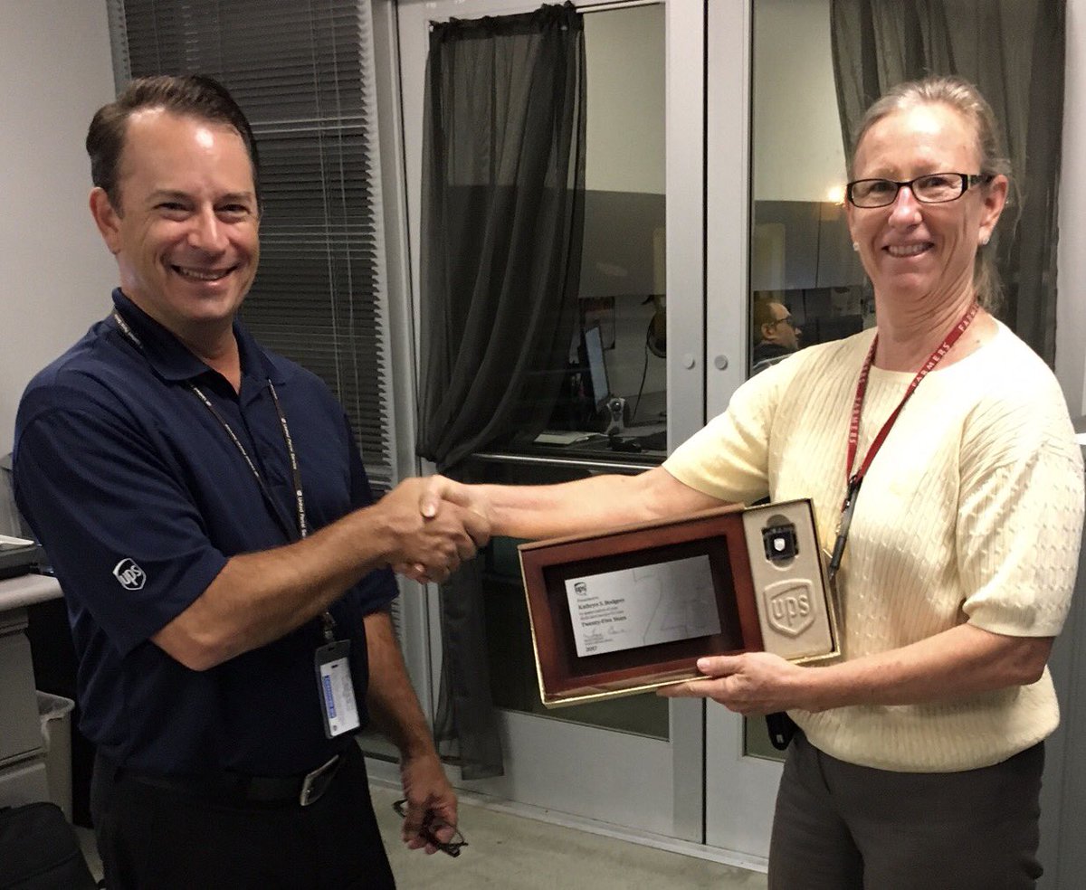 Congratulations Kathy Rodgers on celebrating 25 years with UPS!  Wahoo Kathy!!!