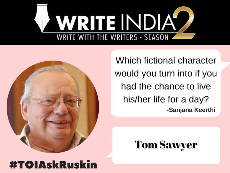 TOI_Books's tweet photo. Here is the final winning question of #TOIAskRuskin contest! Congratulations  @sanjana9220

#TOIWriteIndia https://t.co/R6MzUg5yhD