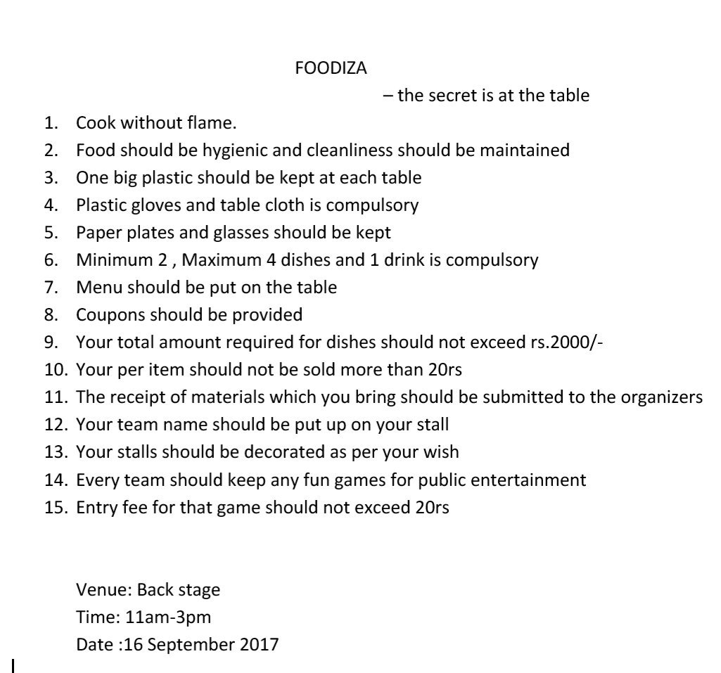 gogtebca's tweet photo. Foodiza event rules and regulations. https://t.co/d5Pc9IQeSB