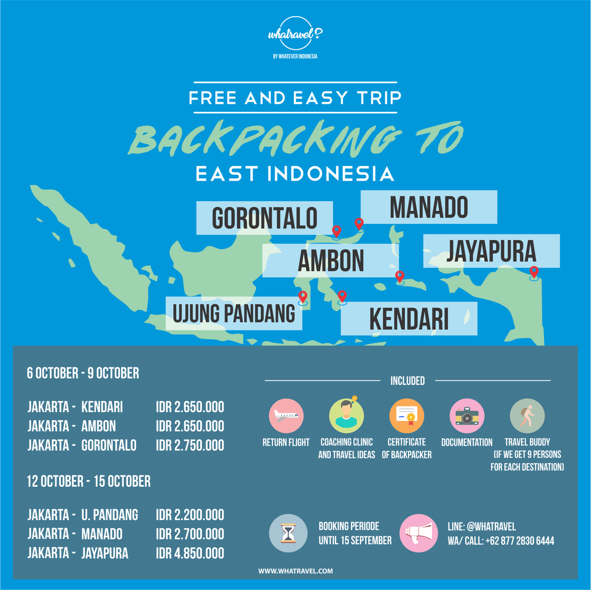 takdos's tweet image. Ok bissmillaaaaah!

BACKPACKING TO EAST INDONESIA!

Kendari, Ambon, Gorontalo, Ujung Pandang, Manado, Jayapura!