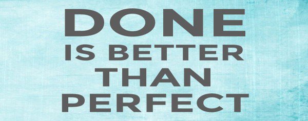 Voor wie net als ik weleens last heeft van perfectionisme... Ik schreef er een blog-artikel over > tinyurl.com/y9uj6nae