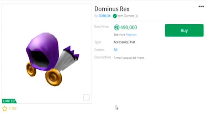 Roblox Giveaways! on Twitter: "DOMINUS GIVEAWAY!! DOMINUS REX!! RT