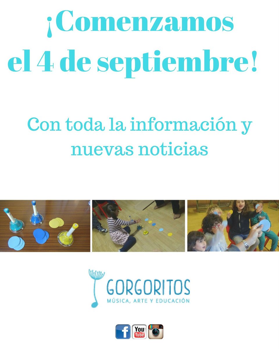 ¡Que suene la música!  Toda la información sobre el inicio de curso a partir del 4 de septiembre. ¡Empezamos la cuenta atrás!