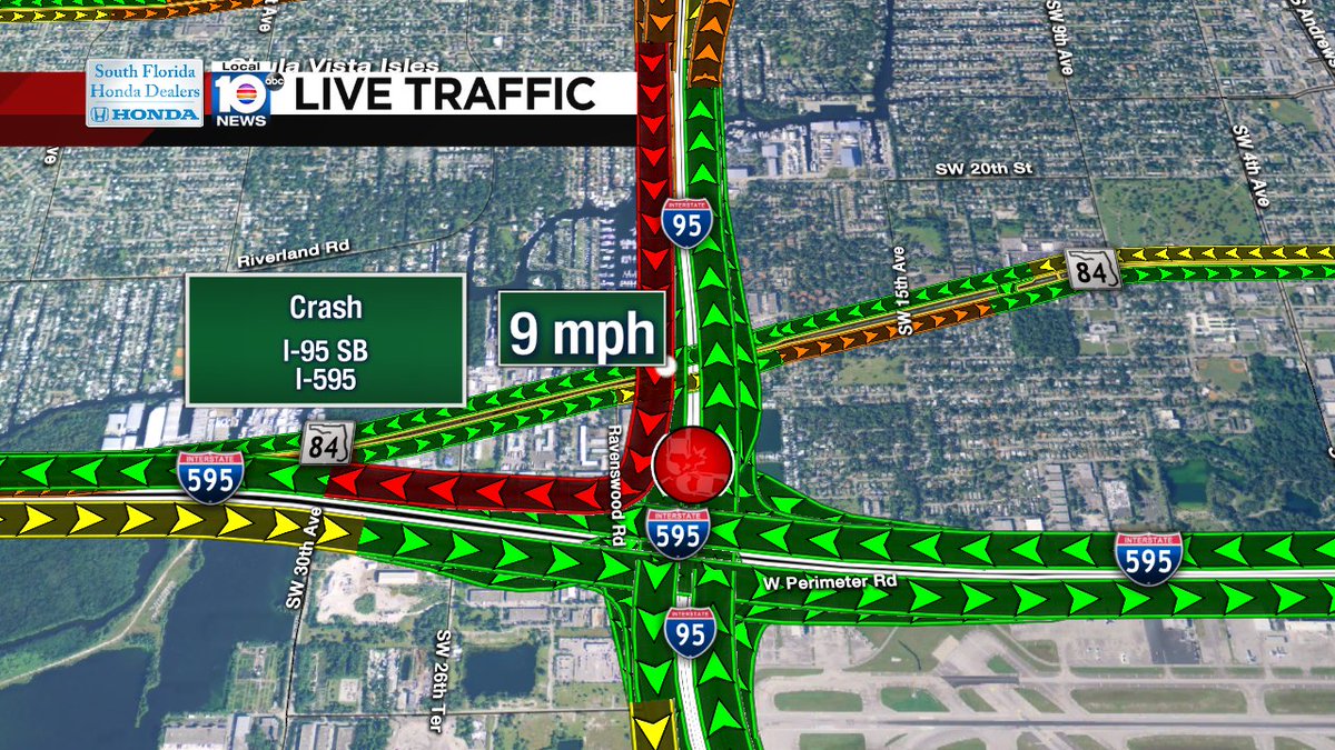 Crash on I-95 SB at I-595 #traffic https://t.co/QUtPBcQ8uj