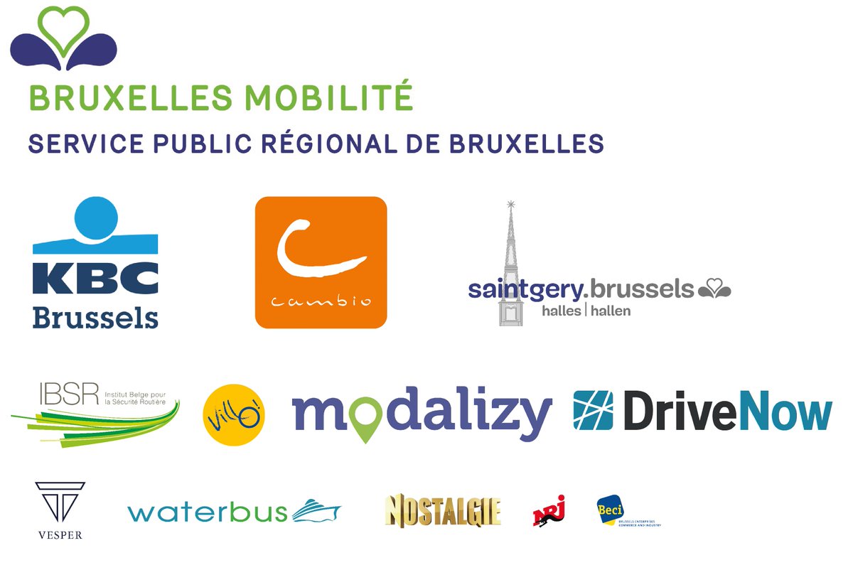 Déjà un grand merci à tous nos partenaires! <a href="/KBCBrussels/">KBC Brussels</a> @Cambiobxl <a href="/Villo_brussels/">Villo!</a> @DriveNow_BE @BIVV_IBSR <a href="/Modalizy_BE/">Modalizy</a> @hallesst_gery