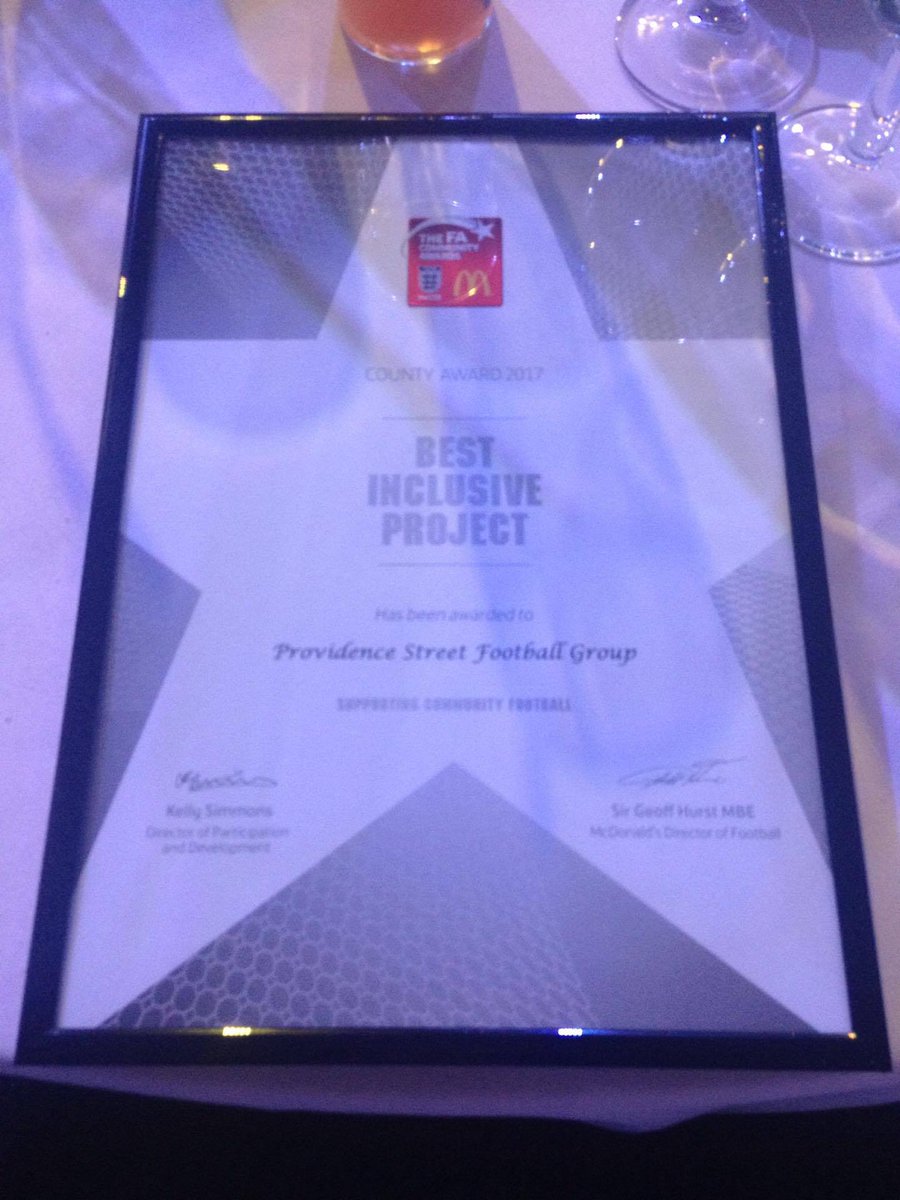 ProvidenceSt1's tweet photo. We have won an award for Best Inclusive Project! #FACommunityAwards https://t.co/1GYpvHu51r
