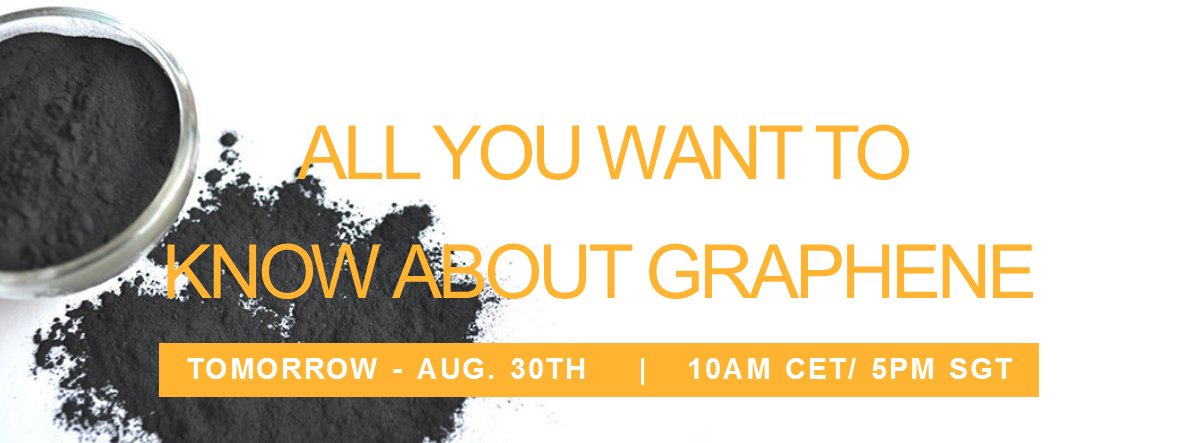 2dm_solutions's tweet image. [WEBINAR] Discover premium #graphene, graphene #market and all the possibilities of graphene: buff.ly/2wx7qDD