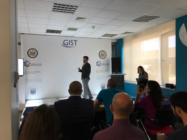GISTNetwork's tweet photo. HAPPENING NOW: #GISTBootCamp demo day kicks off in Amman, #Jordan. We are showcasing some of the best #science and #tech startups in Jordan. https://t.co/xljxuU8akv