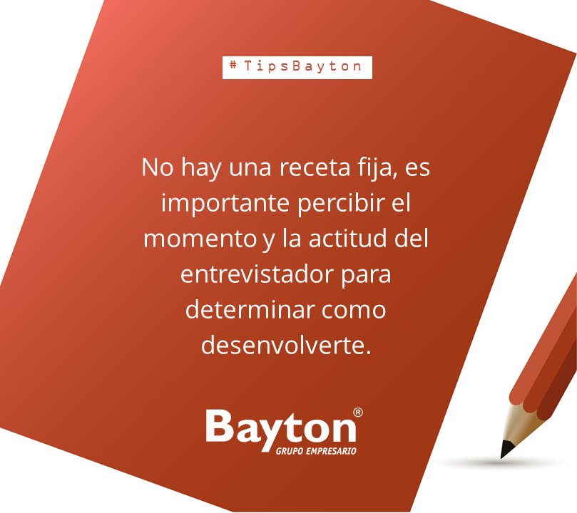 BaytonArgentina's tweet photo. Cada entrevista será diferente, la confianza y la preparación son muy importantes. #TipsBayton https://t.co/THWts6q0yN