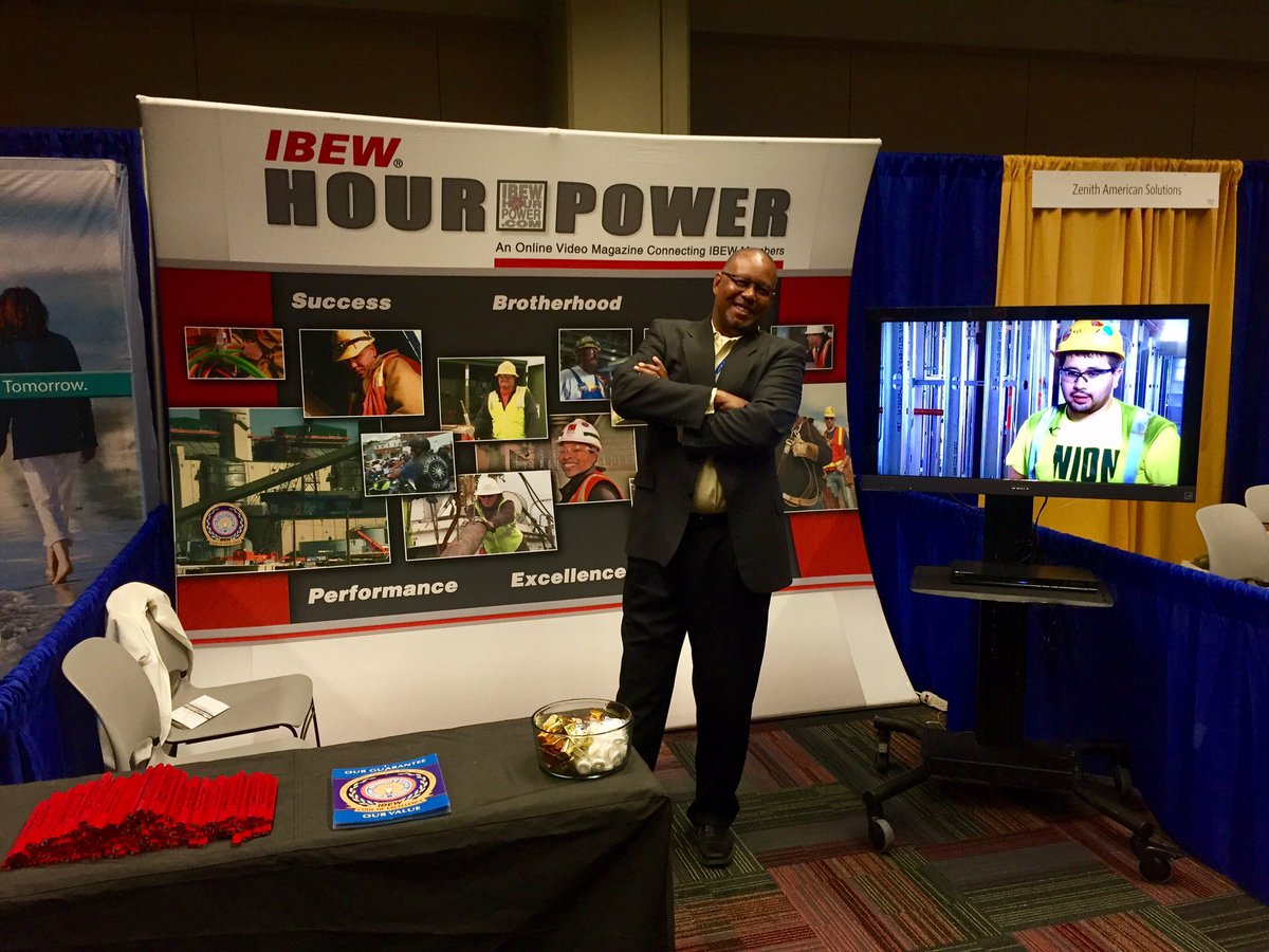 IBEWHourPower's tweet photo. The one and only Matthew Walton in the Hour Power booth at the Membership Development Conference! Stop by to say hi! #energyintoaction https://t.co/DvOa7z4HRM