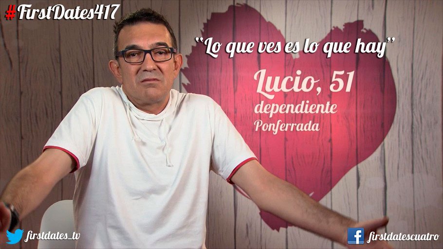 firstdates_tv's tweet photo. Lucio es todo un campeón disimulando el optimismo #FirstDates417 https://t.co/d1lRUFB9Lt https://t.co/wBWnY31RAQ
