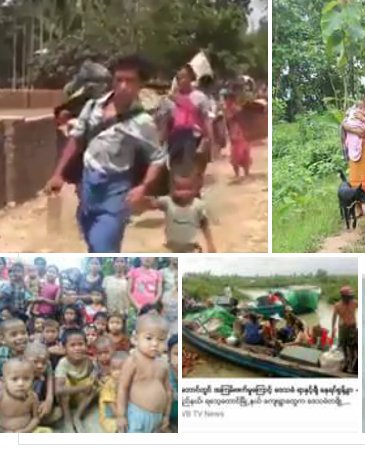 Bangali terrorist killed rakhine native villagers.
So rakhine people runaway from their native.
If you human, say something....