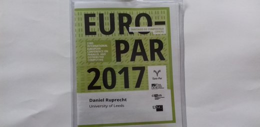 Just picked up my badge and welcome package for <a href="/europar2017/">Europar 2017</a> - looking forward to the start of the scientific programme tomorrow!