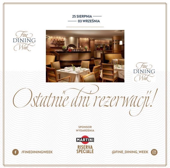 h_regent's tweet photo. 📣 Ostatnie dni rezerwacji na Fine Dining Week 📣
Kto z Was już był?
https://t.co/NcLVzpbMS2
#finediningweek #restaurantweek https://t.co/WsuwoVANmD