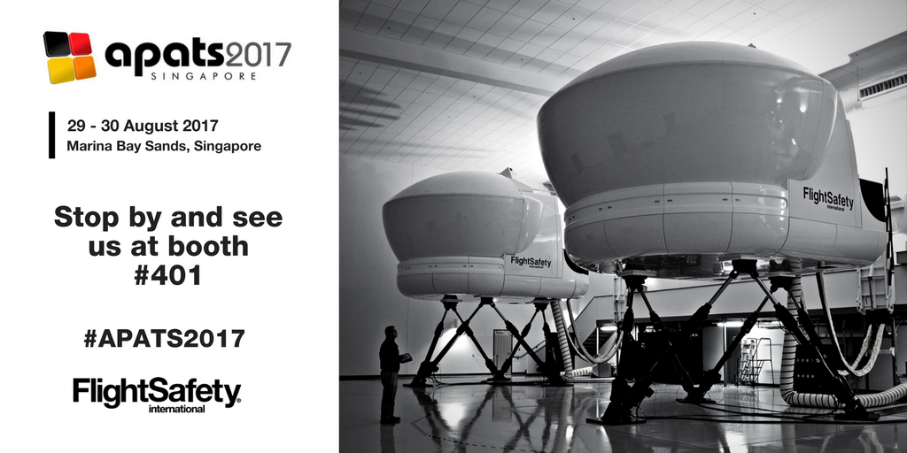 FlightSafetyInt's tweet photo. We're in #Singapore at #APATS2017 & are ready to talk aviation training. Stop by and see us. #teamflightsafety #bizav https://t.co/K93SlKFsOB
