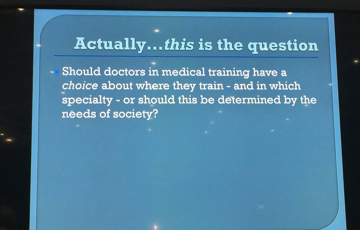 #AMEE2017 Pandora's box has been opened! Should society's needs determine medical trainees specialty choice?