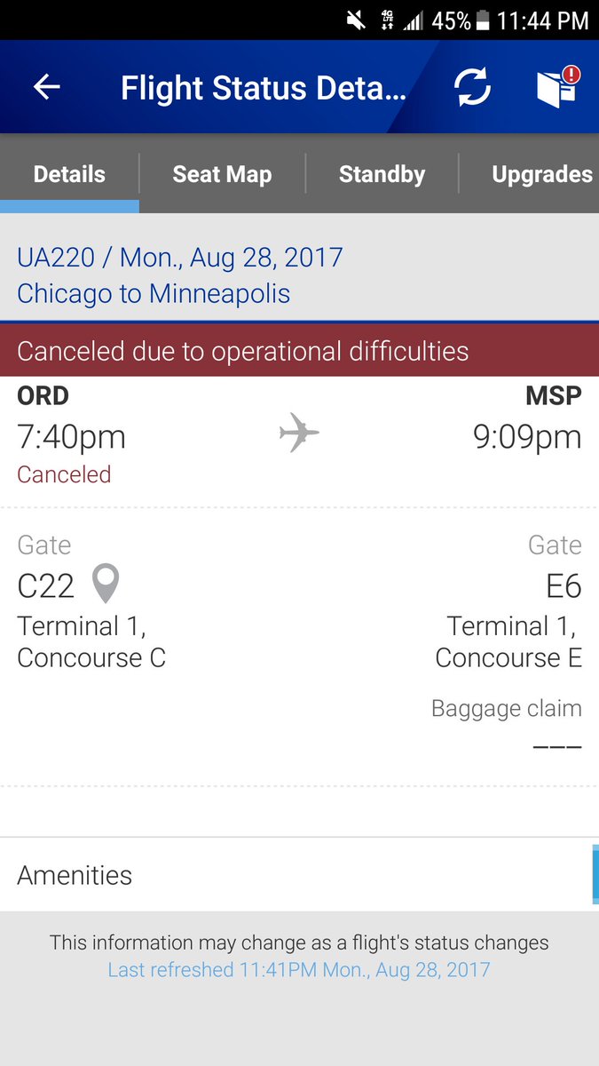 PTwithKelly's tweet photo. @united you really are the new @SpiritAirlines. Canceled flight last Monday night and now this happened yesterday. #AmericanIAmComing https://t.co/l0hXdWEZy9