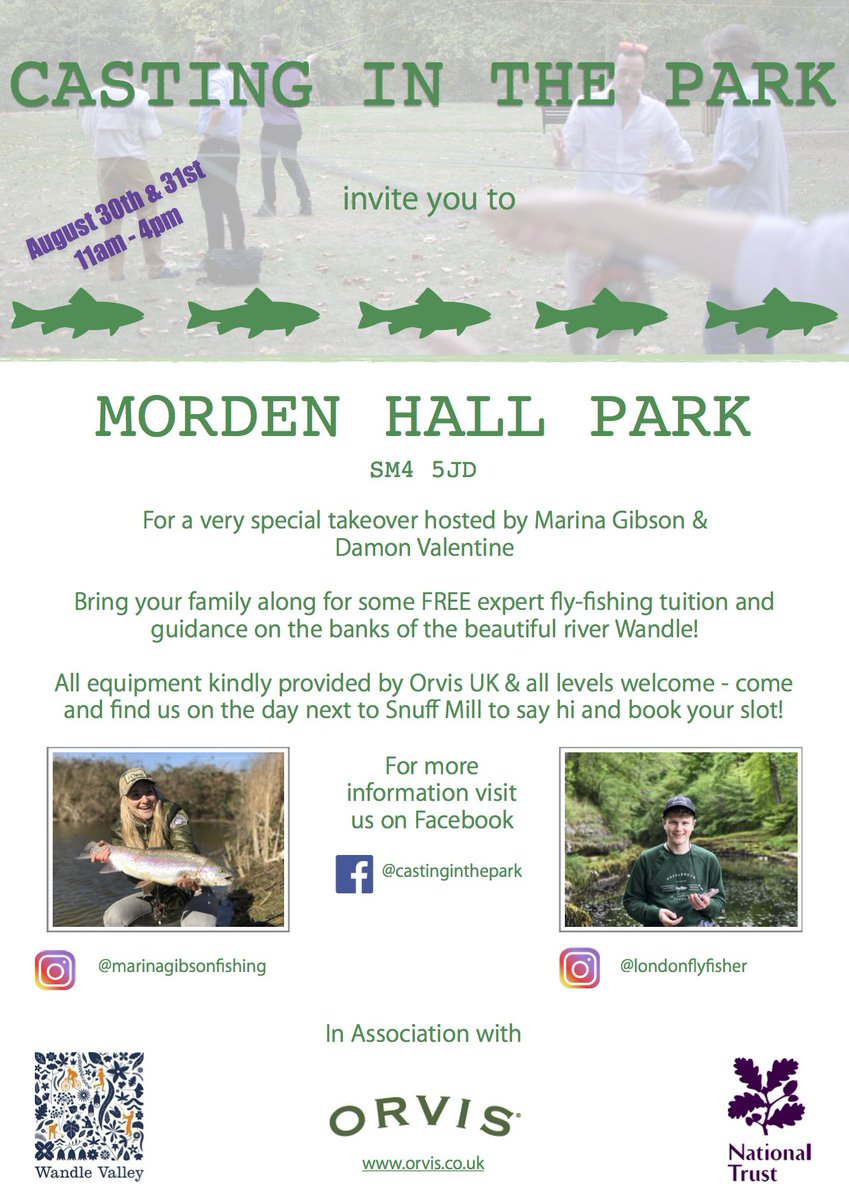 ShootingSociety's tweet photo. Come down 29/11-30/11 from 11am-4pm for casting in the park with @marinagibson25 and @londonflyfisher featuring top kit from @OrvisUK https://t.co/pyvvju6PzT