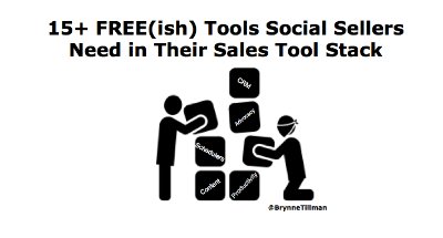 Nimble's tweet image. 15+ FREE(ish) Tools Social Sellers Need in Their #Sales #ToolStack bit.ly/2gmDumF Thank you, @BrynneTillman ;)