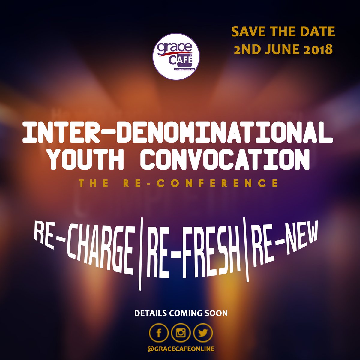 Gracecafeonline's tweet photo. Save the date and pray along, more details coming soon... https://t.co/IMtKvtjMRc