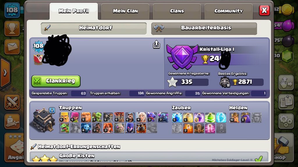 FoxysGAWs's tweet photo. Verkaufe meinen CoC Account 

~ 20€ https://t.co/fQkqaW3yK8